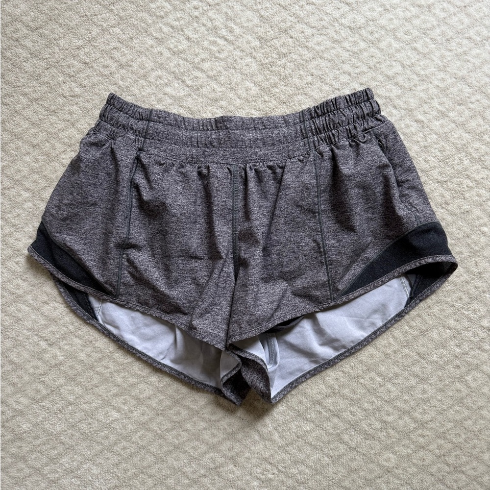 Lululemon Athletica Hotty Hot Shorts Gray and Black